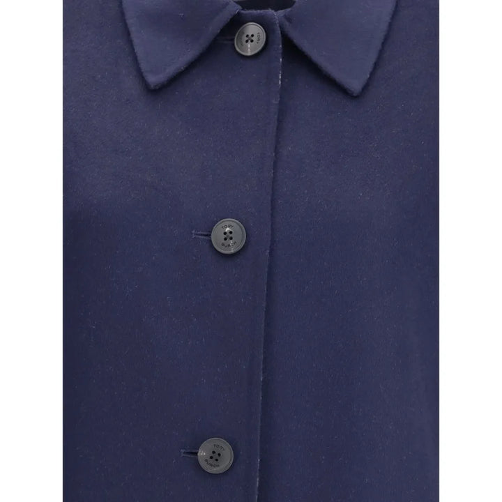 Tory Burch Blue Wool Coat