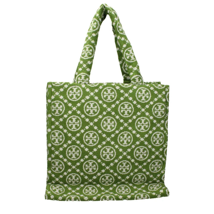Tory Burch Green Cotton-Like Shoulder Bag