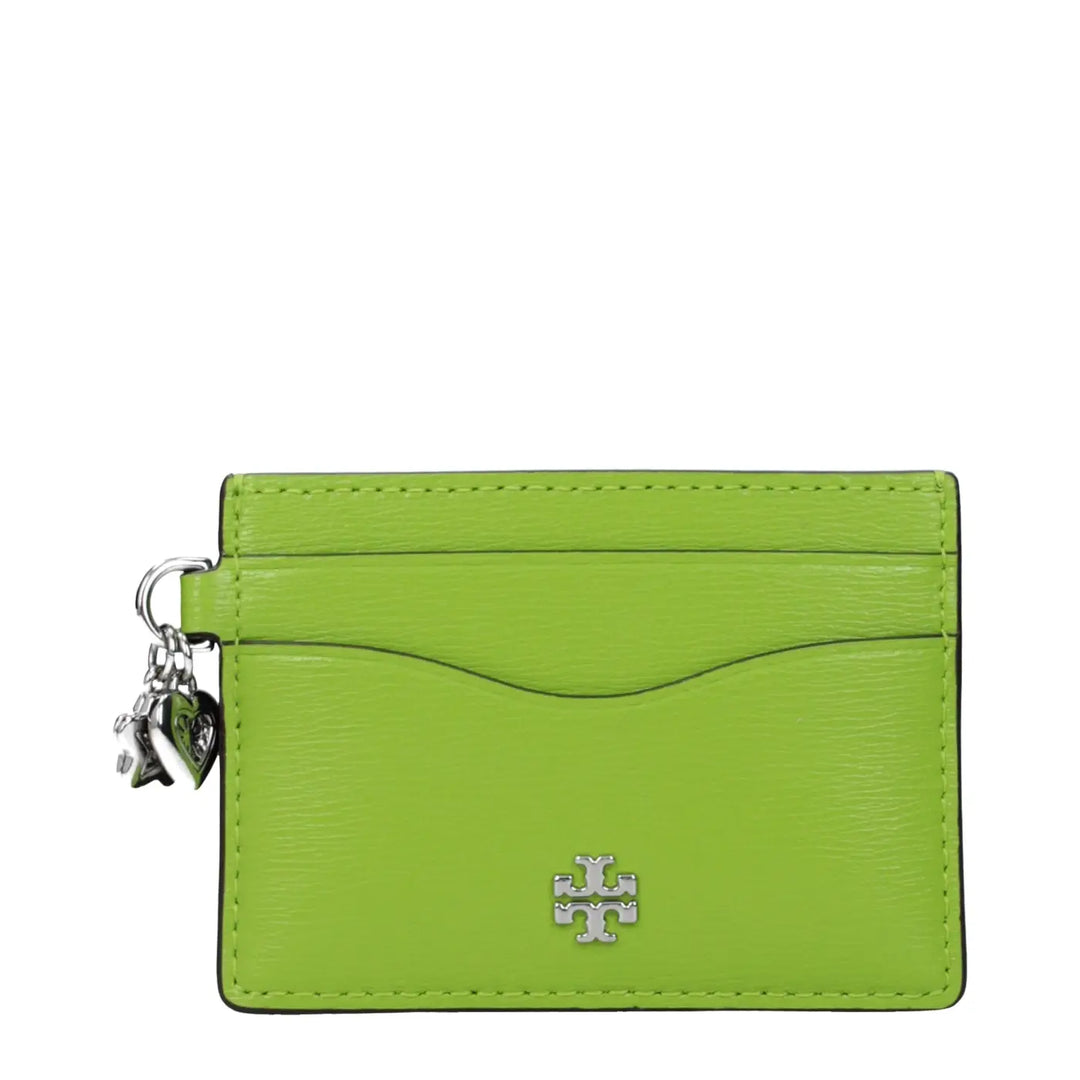 Tory Burch Green Leather Cardholder
