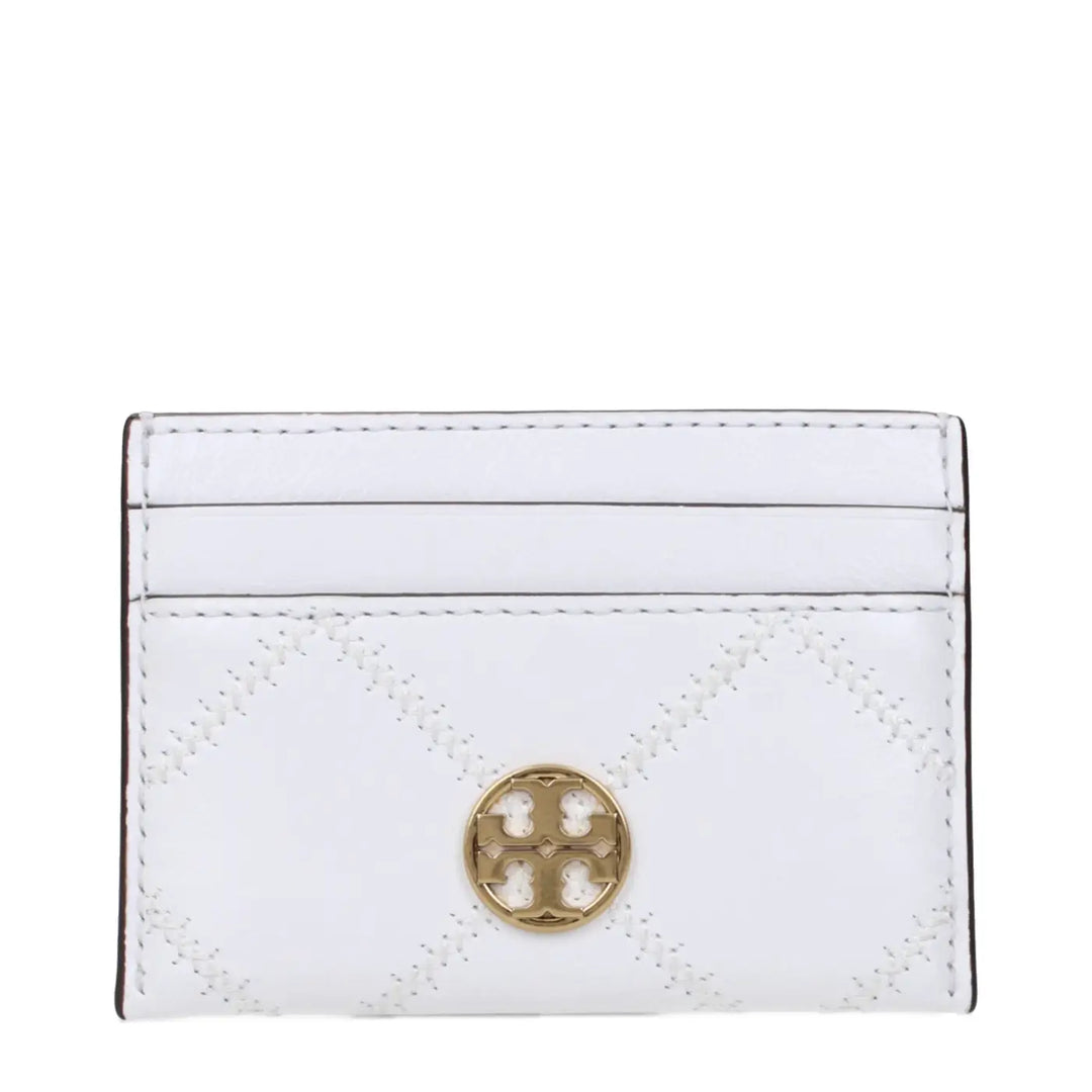 Tory Burch White Leather Cardholder