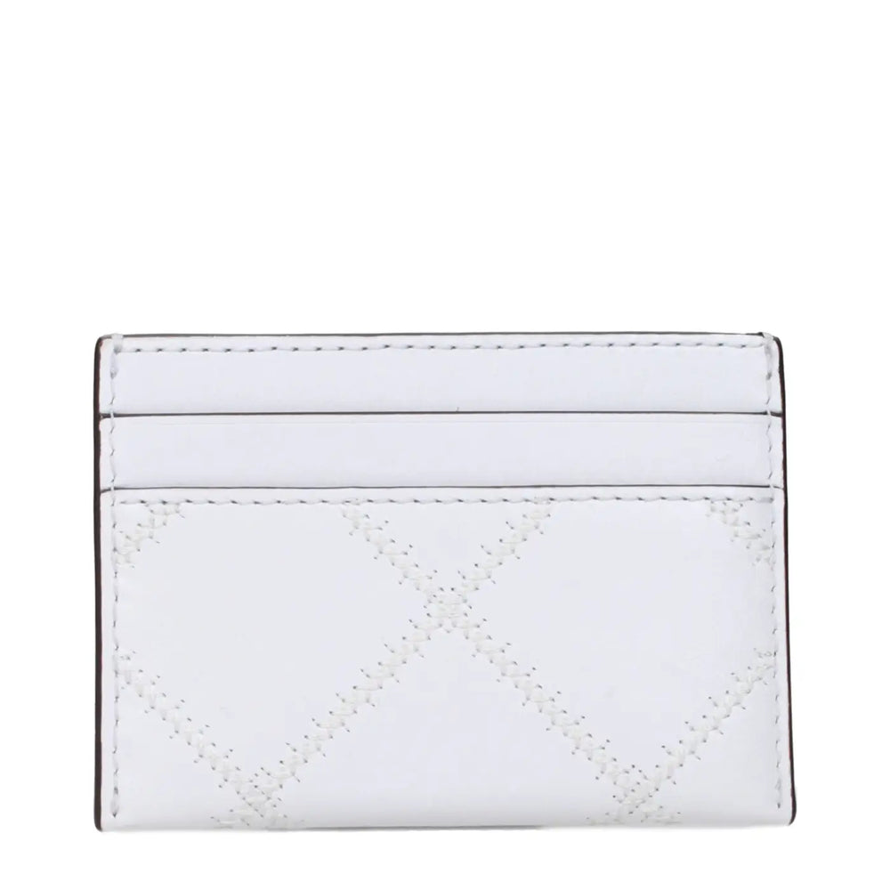 Tory Burch White Leather Cardholder