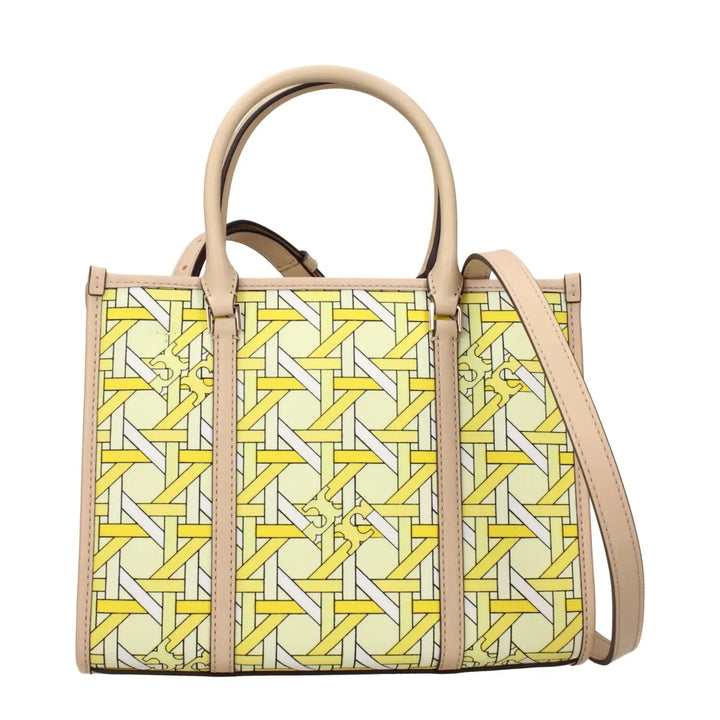 Tory Burch Yellow Fabric Handbag