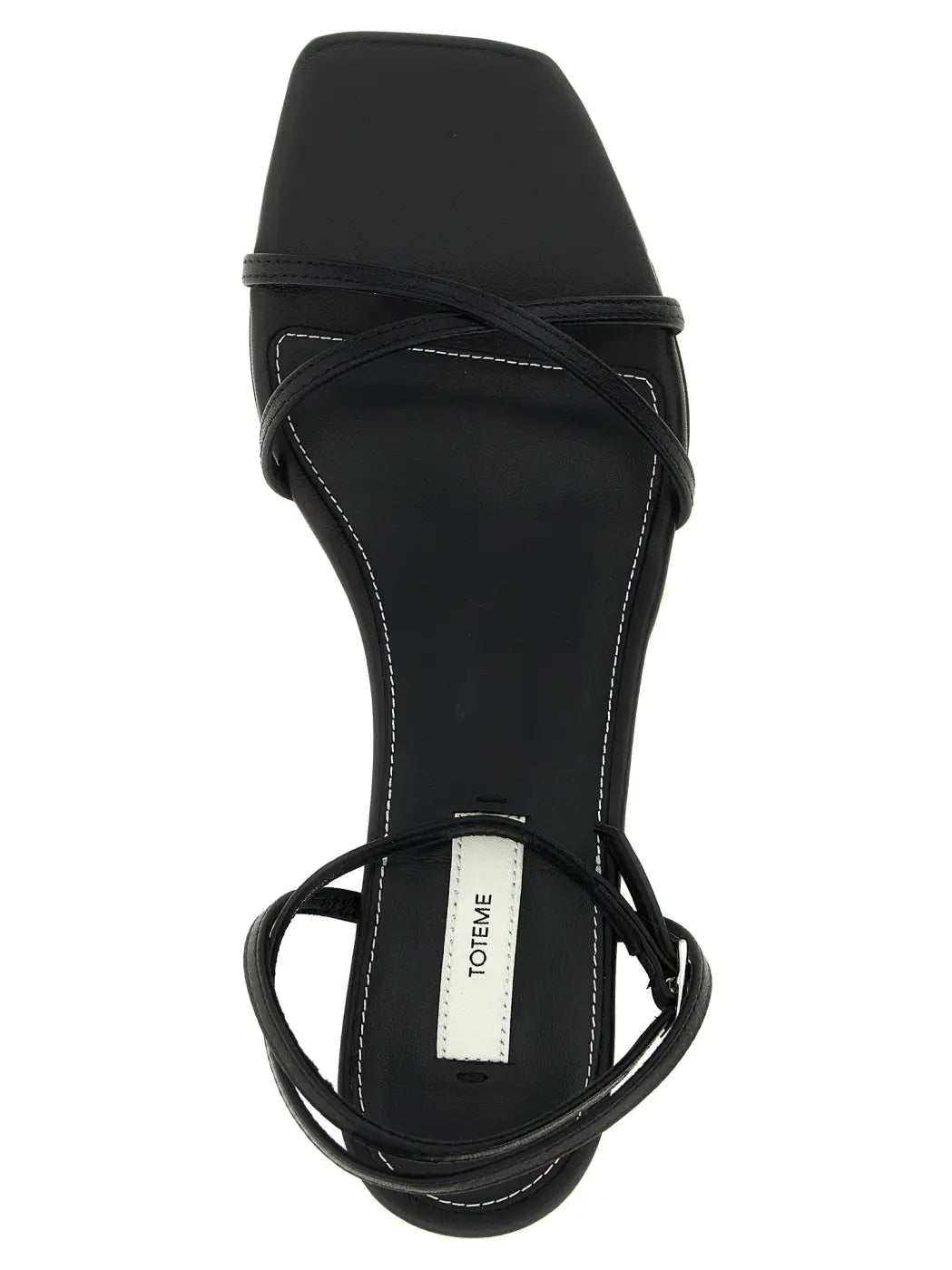 Toteme Black Leather Mid Heel Pumps
