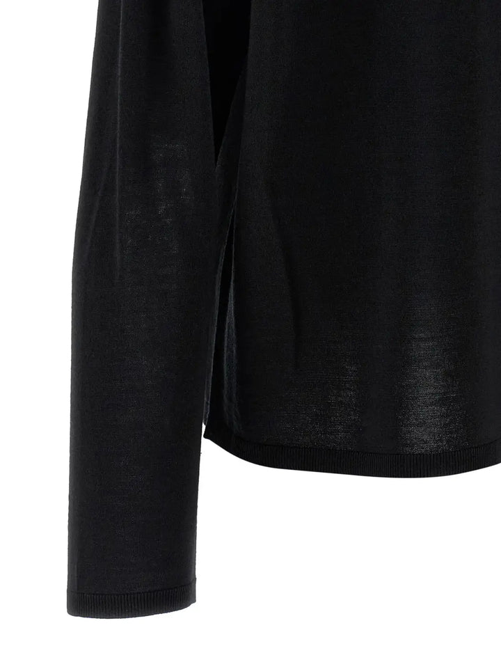 Toteme Black Wool Cardigan