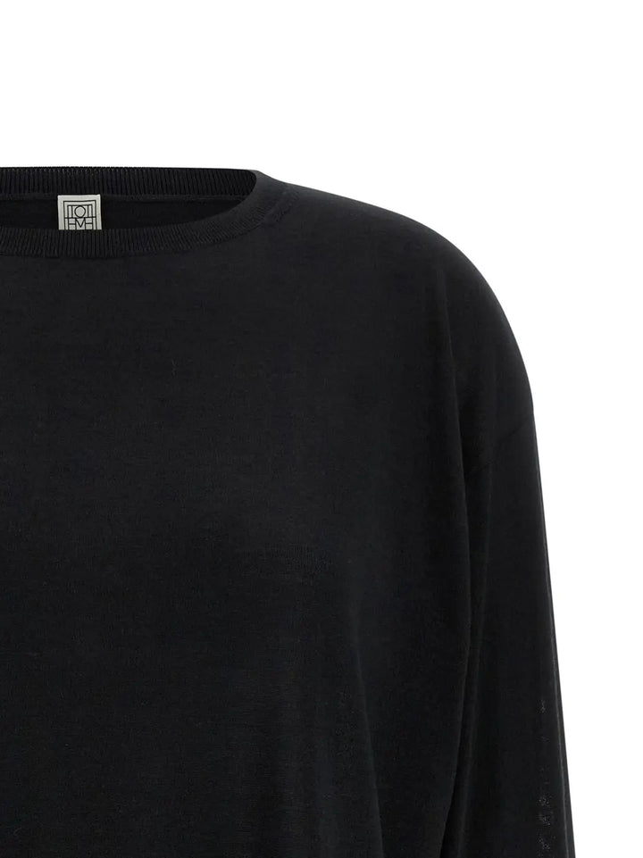 Toteme Black Wool Cardigan
