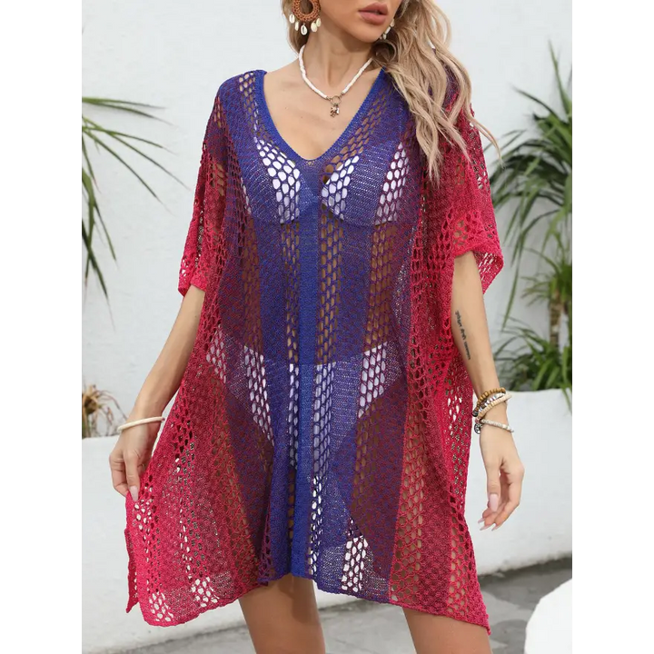 Chic v Neck Sleeveless Dress Sheer Elegance - Women’s Clothing