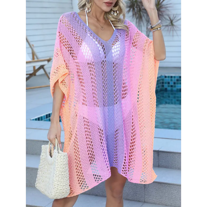 Chic v Neck Sleeveless Dress Sheer Elegance - Women’s Clothing