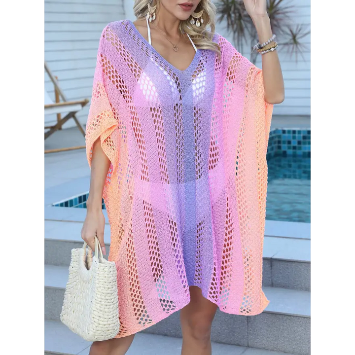 Chic v Neck Sleeveless Dress Sheer Elegance - Women’s Clothing