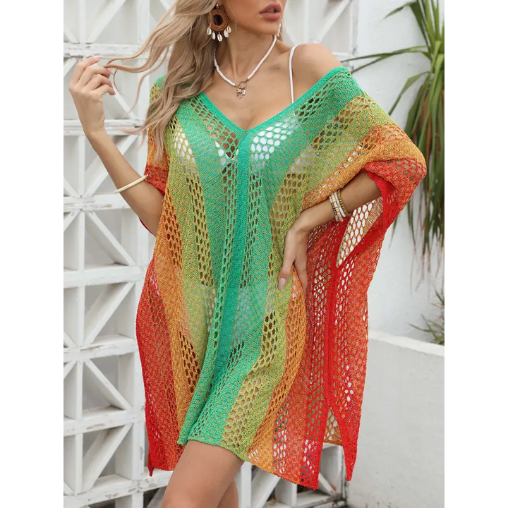 Chic v Neck Sleeveless Dress Sheer Elegance - Women’s Clothing
