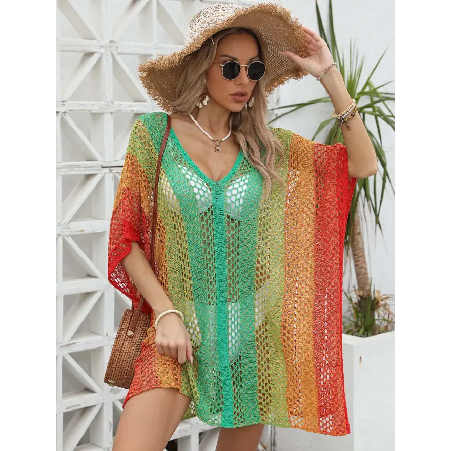Chic v Neck Sleeveless Dress Sheer Elegance - Women’s Clothing