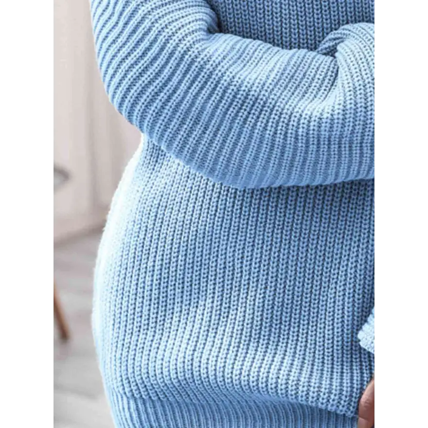 Trendsi Effortless Chic Rib Knit Mini Sweater Dress women’s dress