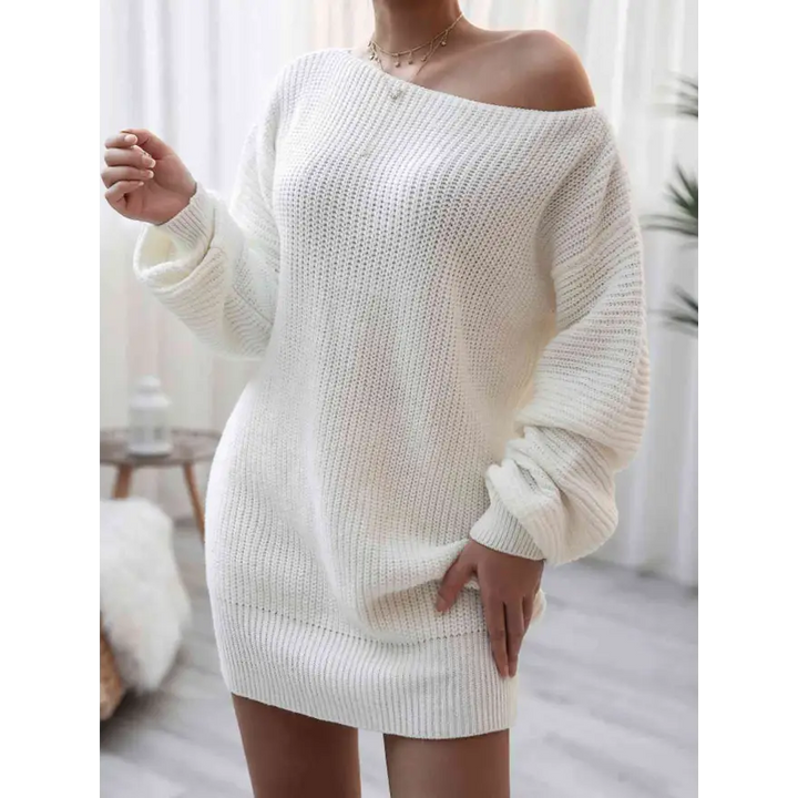 Trendsi Effortless Chic Rib Knit Mini Sweater Dress women’s dress
