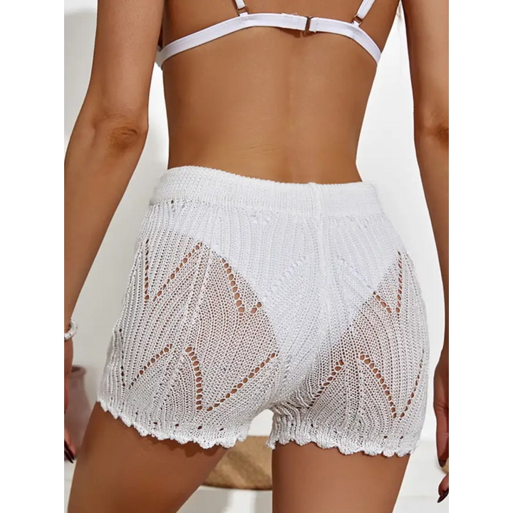 Vibrant Drawstring Cutout Swim Shorts for Ultimate Comfort - Women’s Clothing Tops