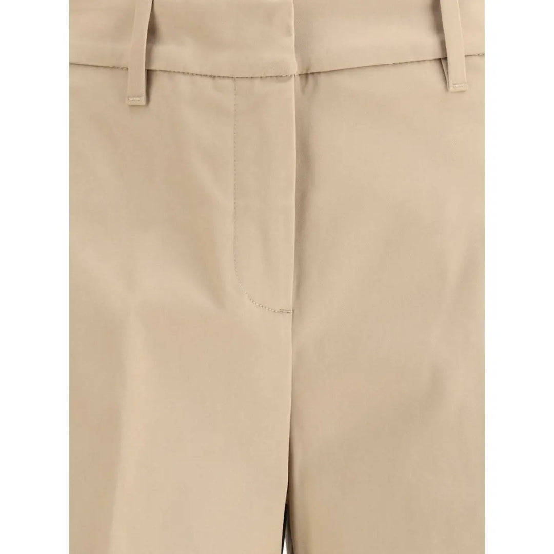 True Royal Beige Cotton Casual Pants