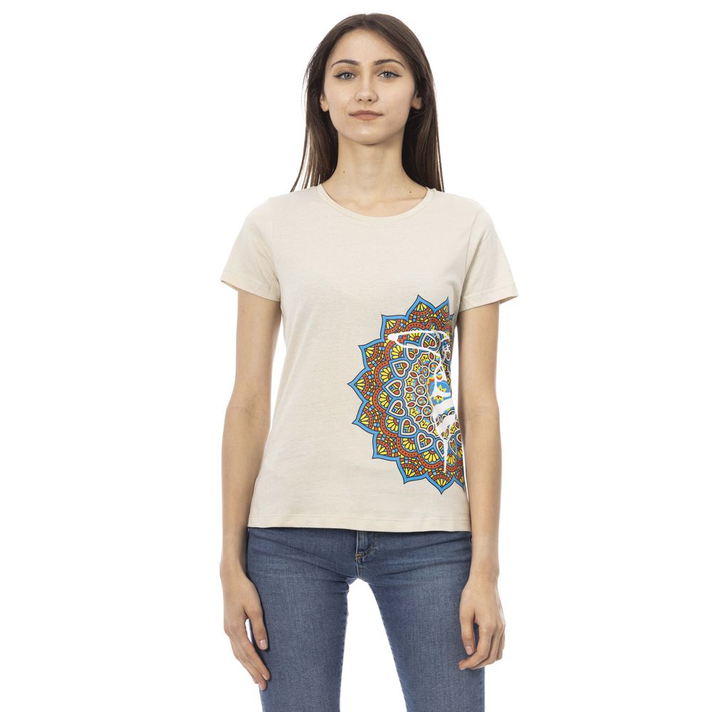 Trussardi Action - Beige Cotton Women T-Shirt