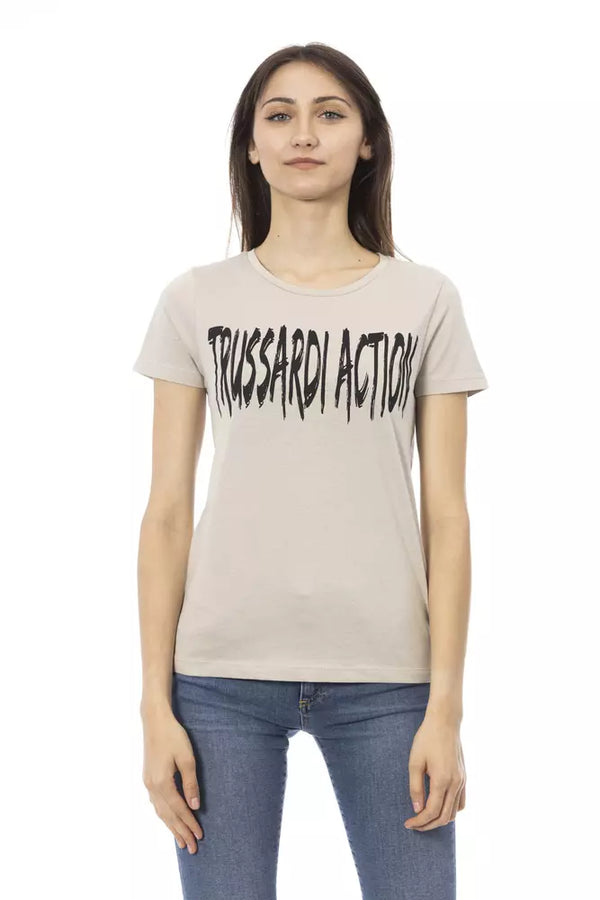 Trussardi Action - Beige Cotton Women T-Shirt