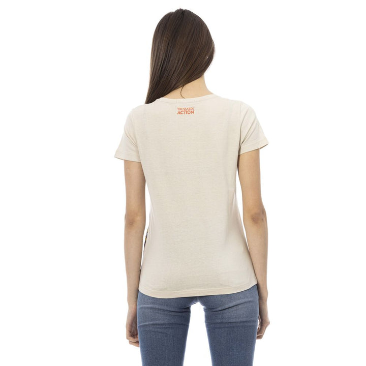 Trussardi Action - Beige Cotton Women T-Shirt