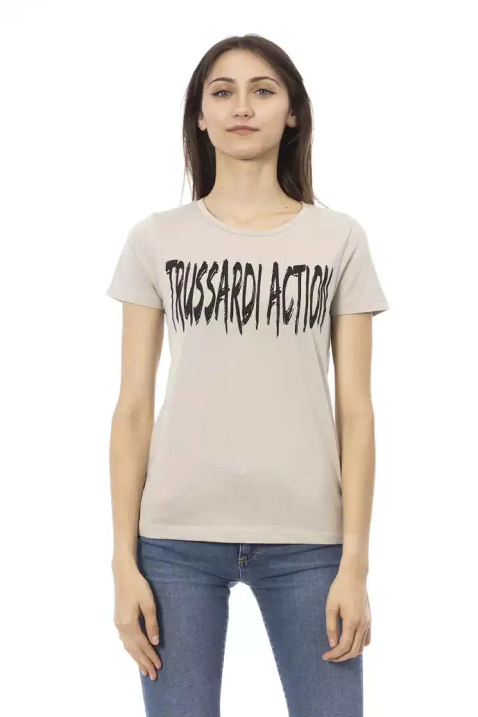 Trussardi Action Beige Cotton Women T-shirt