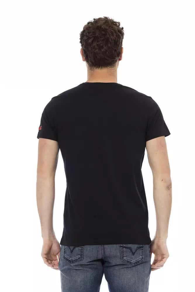 Trussardi Action Black Cotton Men T-shirt