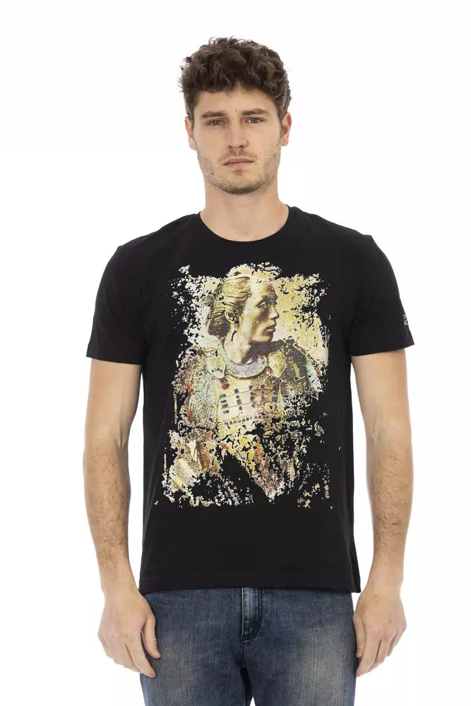 Trussardi Action Black Cotton Men T-shirt
