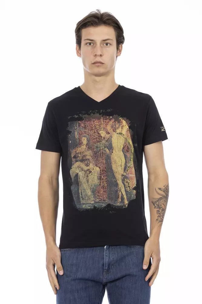 Trussardi Action Black Cotton Men T-shirt