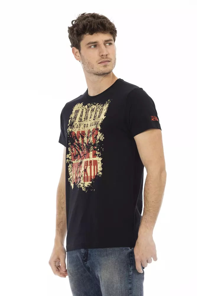 Trussardi Action Black Cotton Men T-shirt
