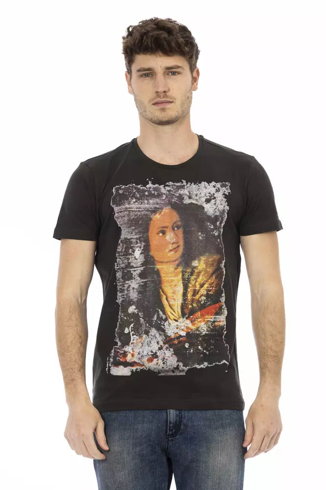 Trussardi Action Black Cotton Men T-shirt