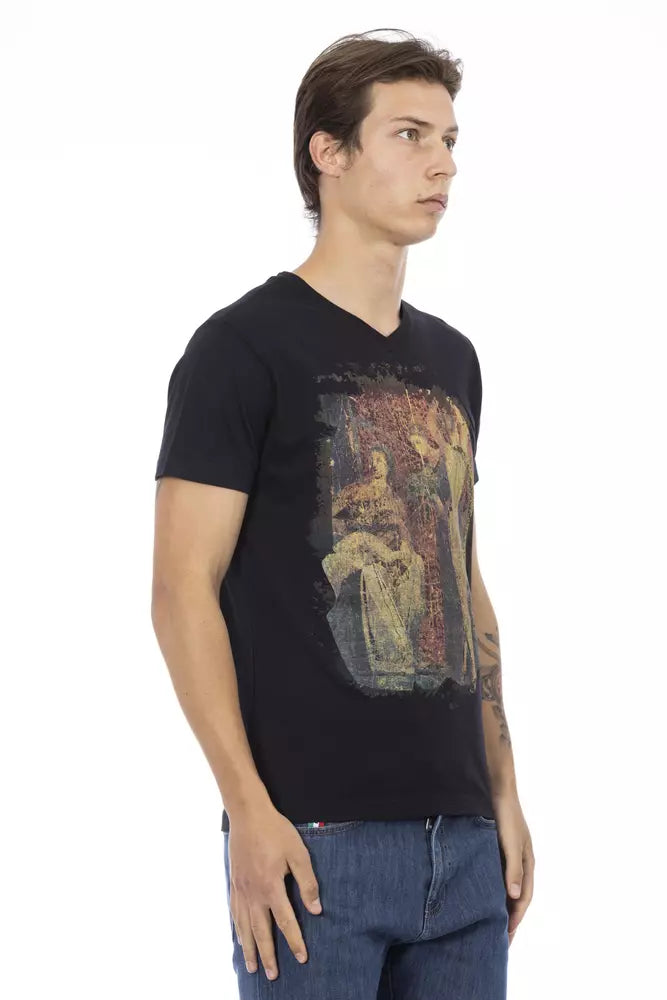 Trussardi Action Black Cotton Men T-shirt