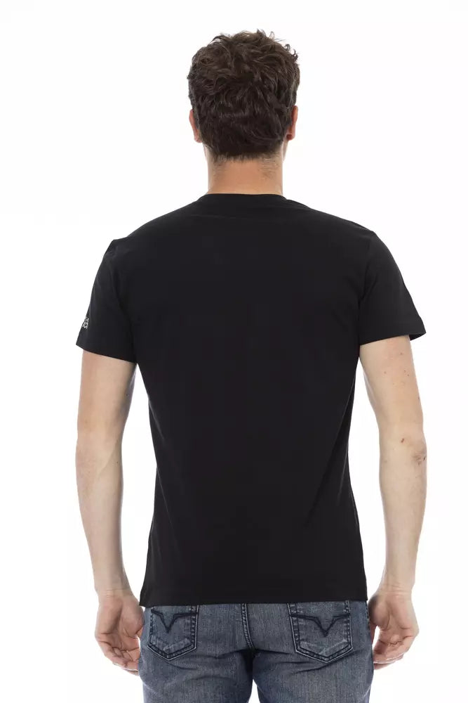 Trussardi Action Black Cotton Men T-shirt