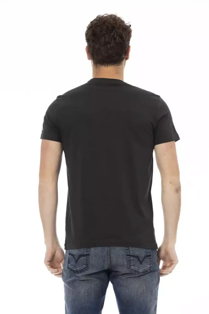 Trussardi Action Black Cotton Men T-shirt
