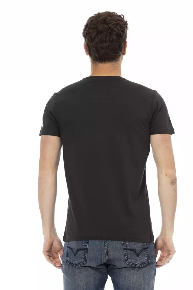 Trussardi Action Black Cotton Men T-shirt