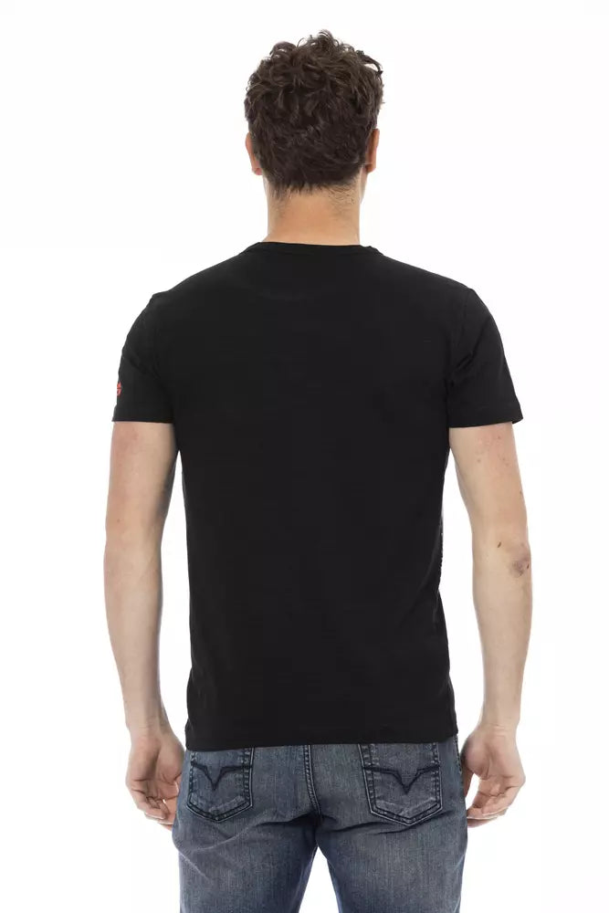 Trussardi Action Black Cotton Men T-shirt