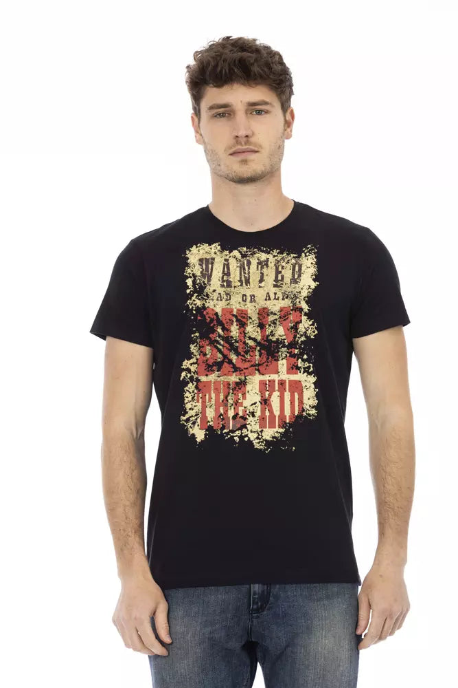Trussardi Action Black Cotton Men T-shirt