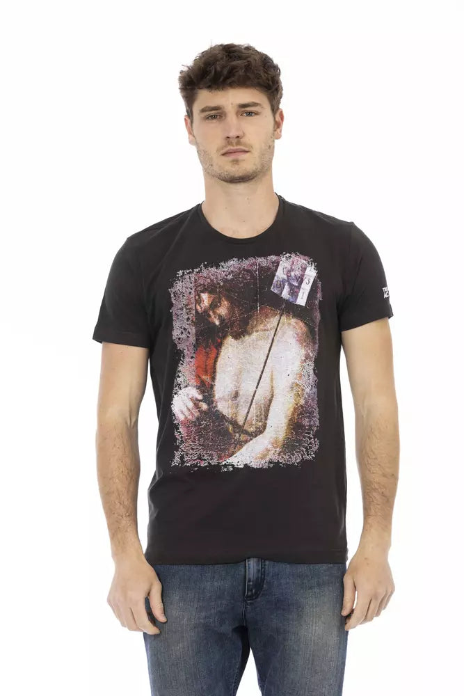 Trussardi Action Black Cotton Men T-shirt