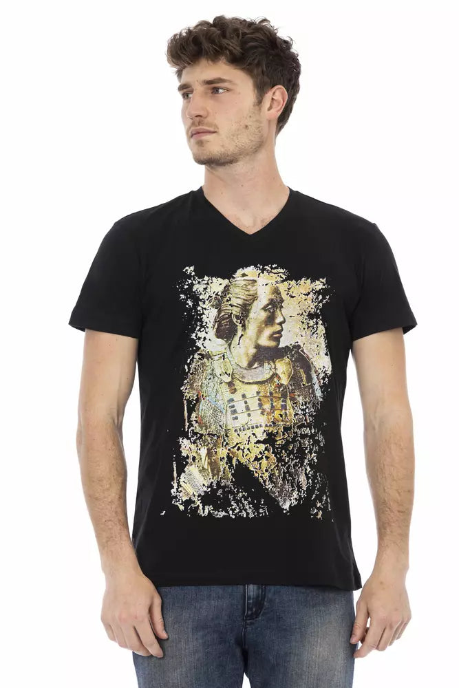 Trussardi Action Black Cotton Men T-shirt