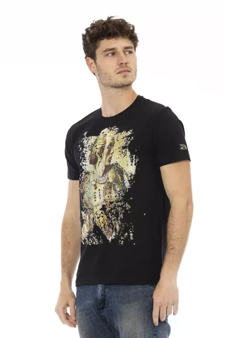 Trussardi Action Black Cotton Men T-Shirt