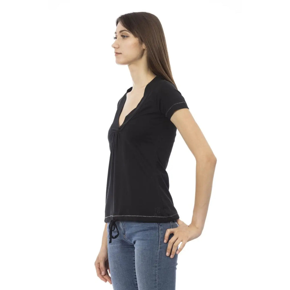 Trussardi Action Black Cotton Women T-shirt