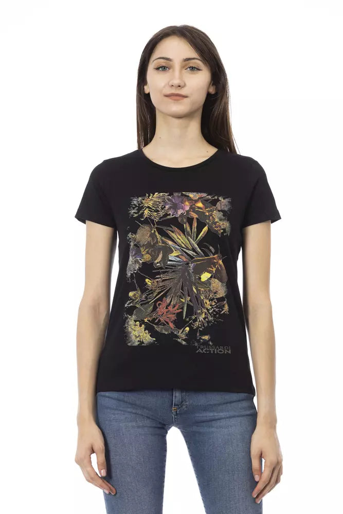 Trussardi Action - Black Cotton Women T-Shirt