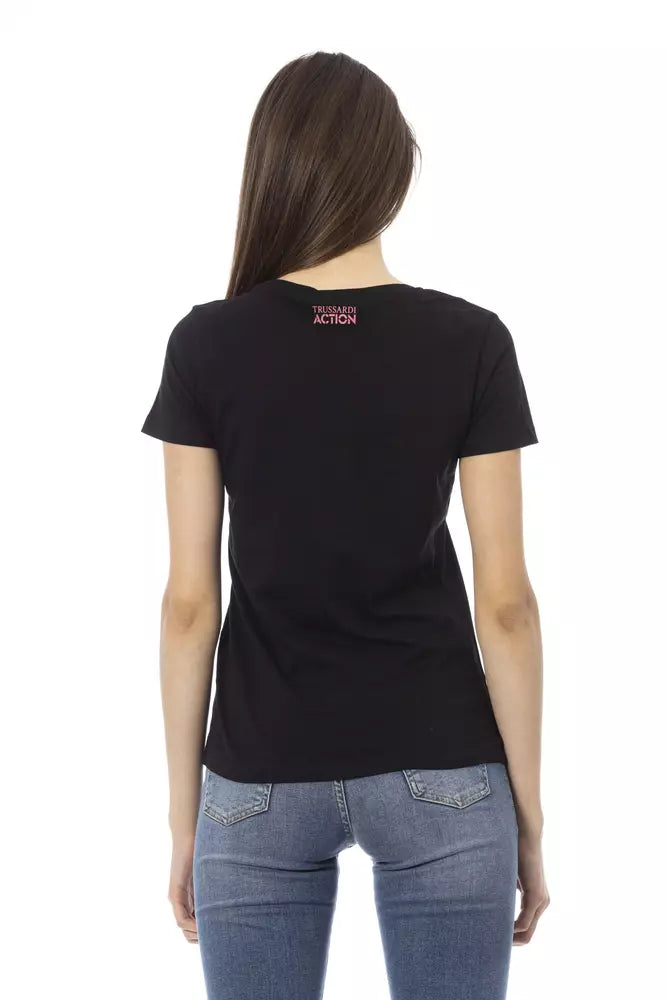 Trussardi Action - Black Cotton Women T-Shirt