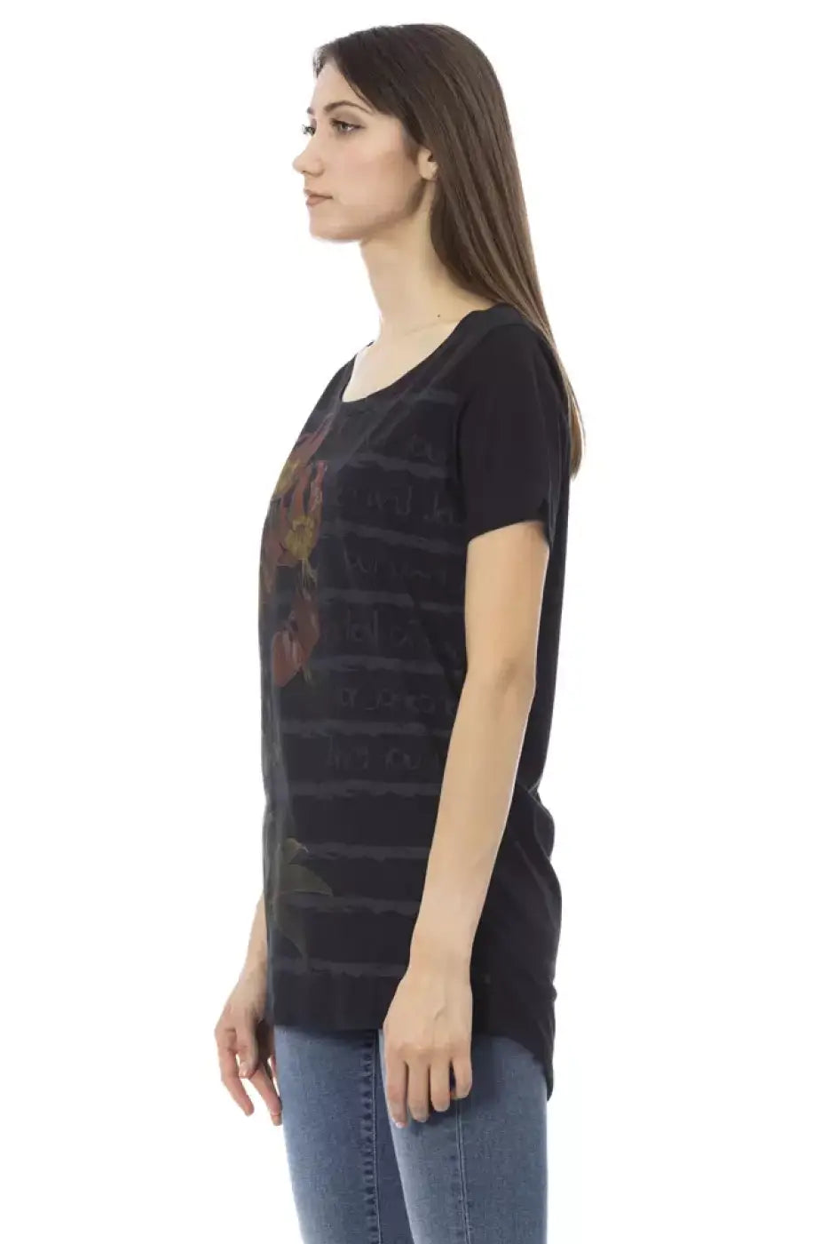 Trussardi Action Black Cotton Women T-shirt