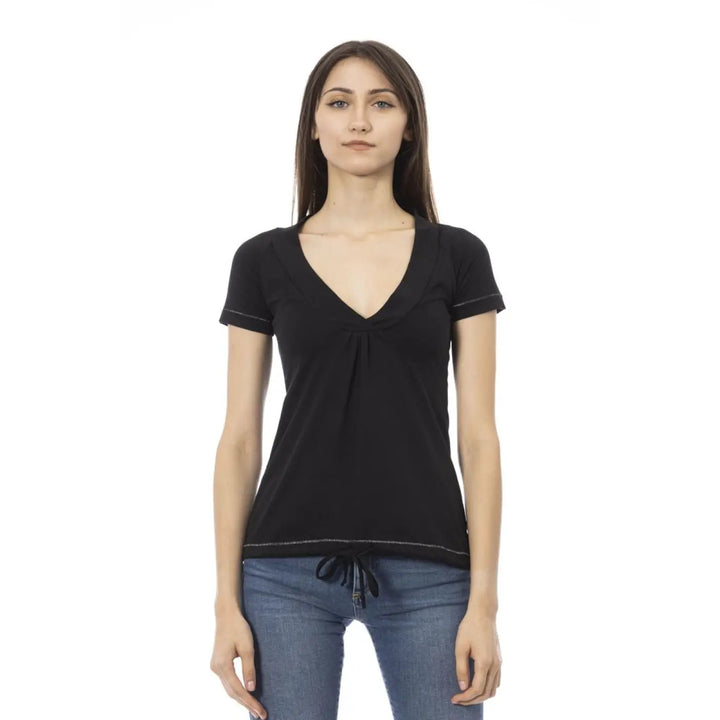 Trussardi Action Black Cotton Women T-shirt