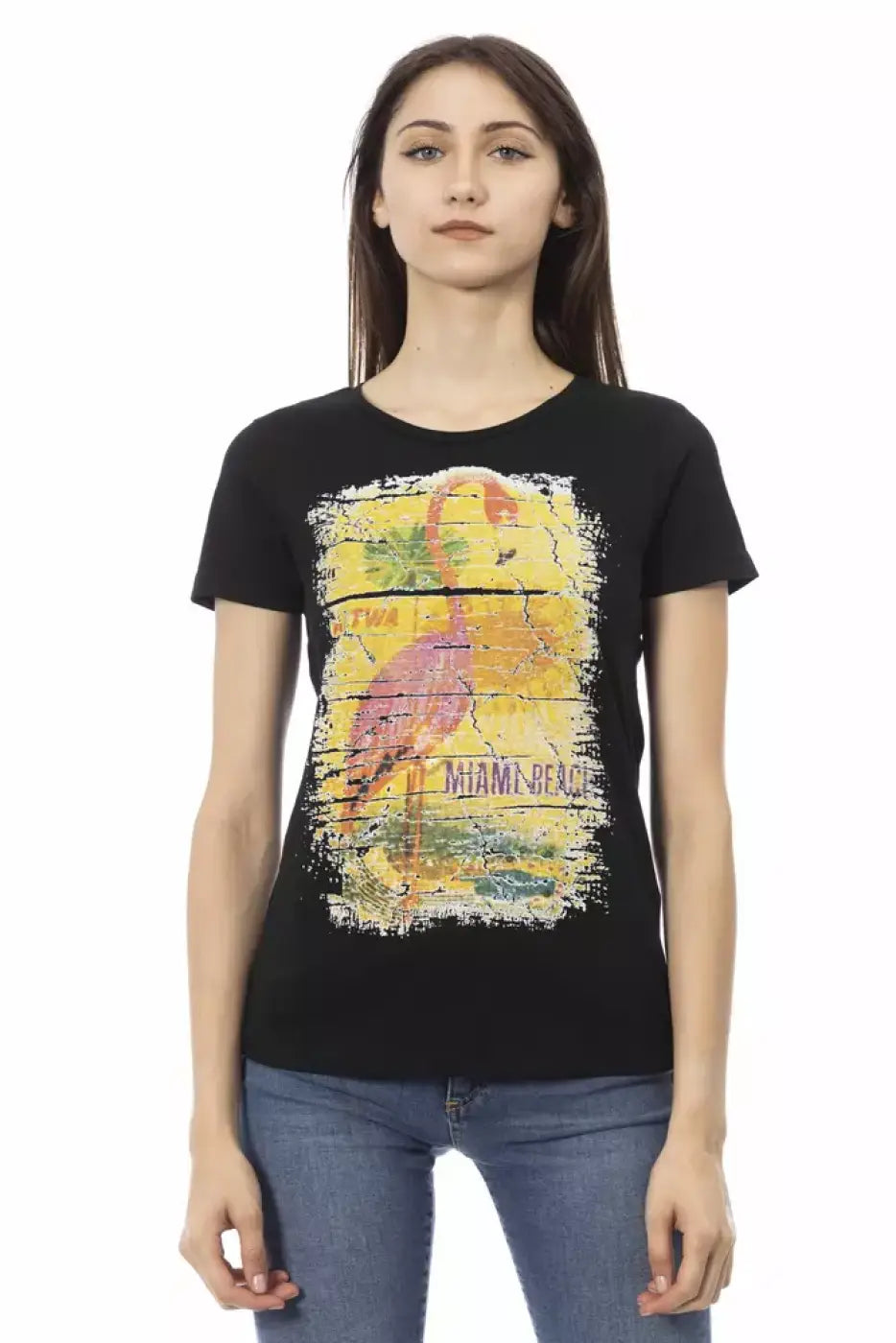 Trussardi Action Black Cotton Women T-shirt