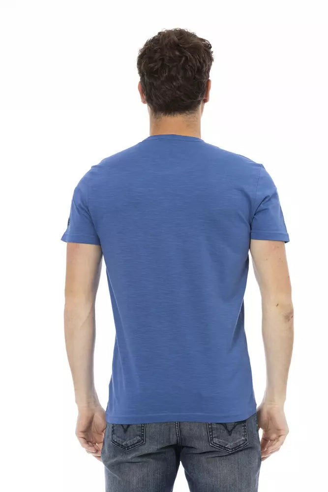 Trussardi Action Blue Cotton Men T-shirt