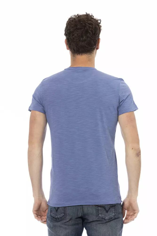 Trussardi Action Blue Cotton Men T-shirt