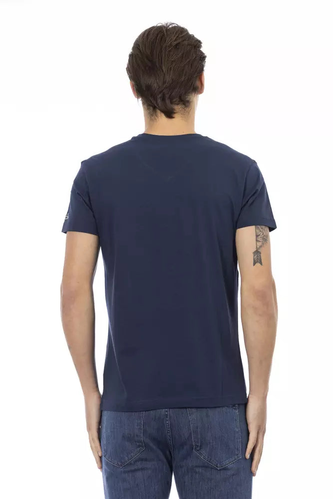Trussardi Action Blue Cotton Men T-shirt