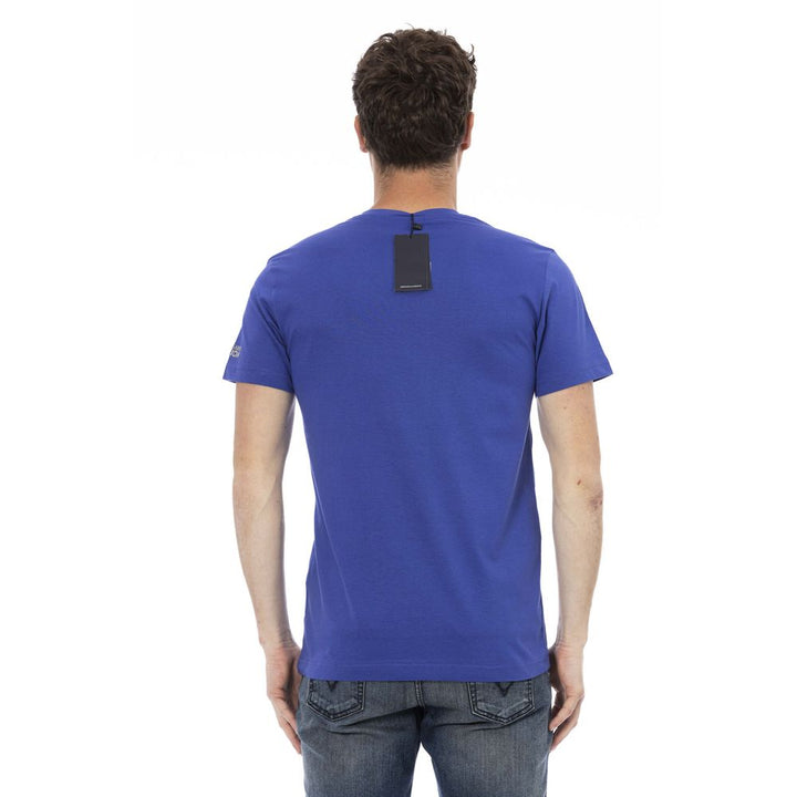 Trussardi Action Blue Cotton Men T-shirt