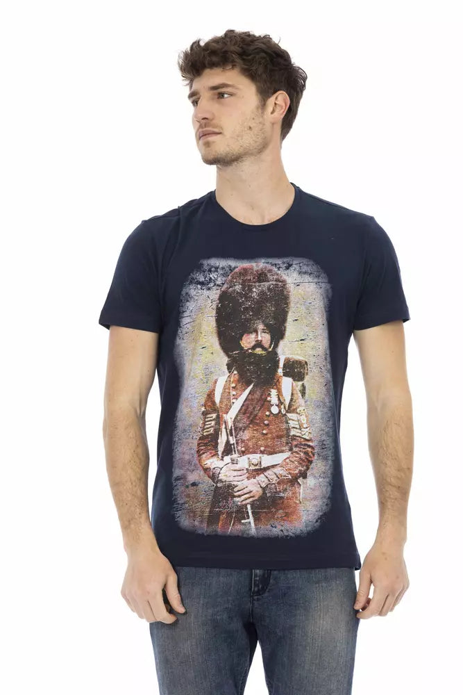 Trussardi Action Blue Cotton Men T-shirt