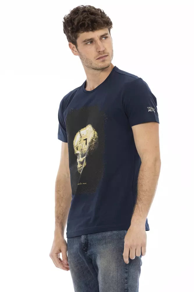 Trussardi Action Blue Cotton Men T-shirt