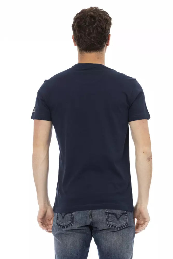 Trussardi Action Blue Cotton Men T-shirt
