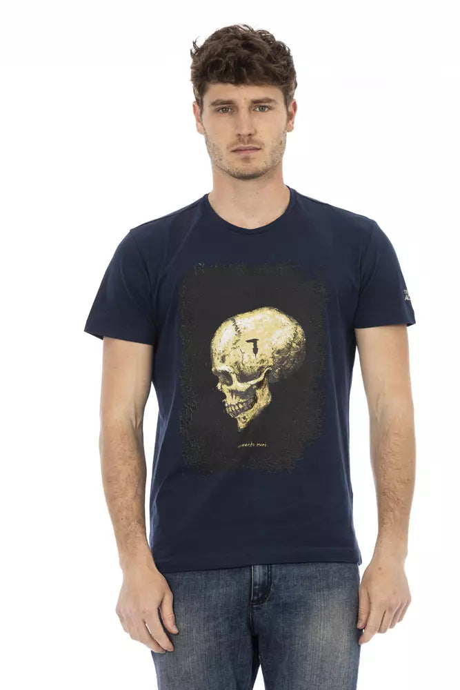 Trussardi Action Blue Cotton Men T-shirt